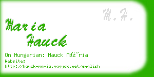 maria hauck business card